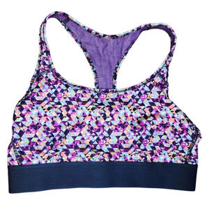 Victoria Sport Sports Bra Size Medium Purple Multi Colored